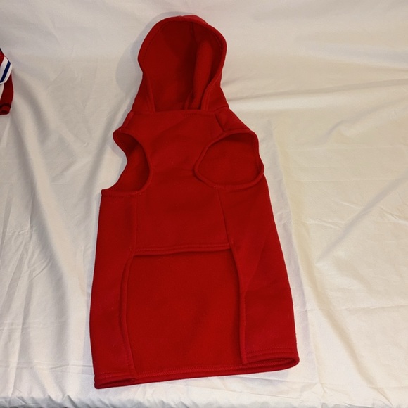 Red, White, & Blue Heart Hoodie Size Large for Small Breed Dog - Picture 3 of 7